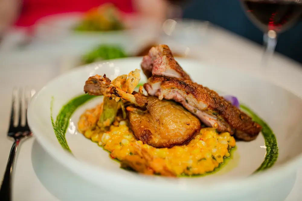 St. John’s Restaurant signature dishes Seared Duck Breast & Confit
Chatel Farms Wagyu NY Strip
Alaskan Day Boat Halibut